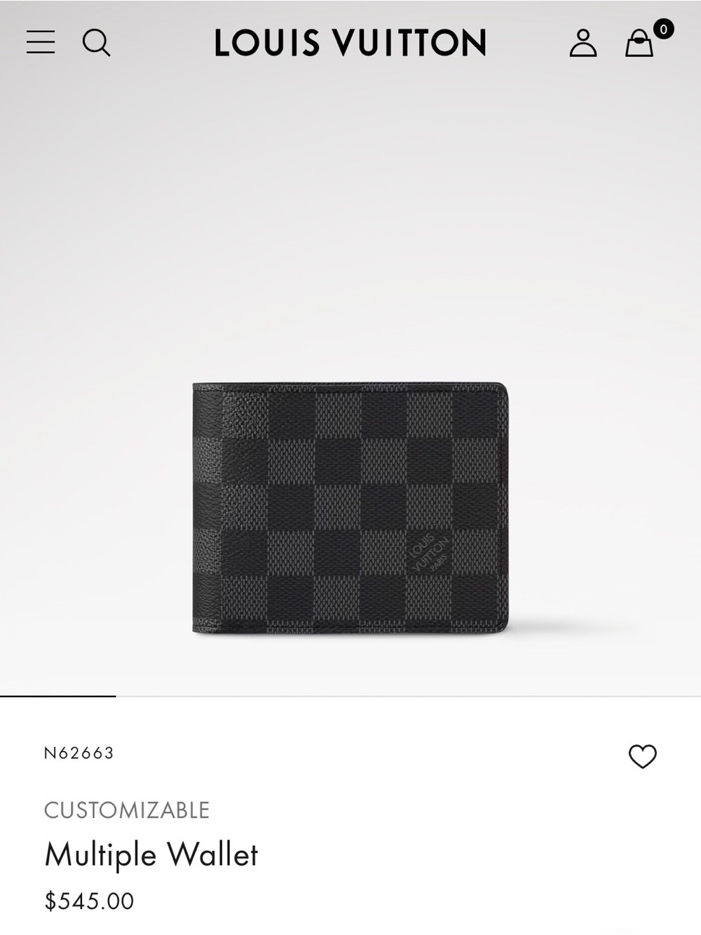 Louis Vuitton Black Damier Graphite Bi-Fold Wallet - Picture 5 of 5